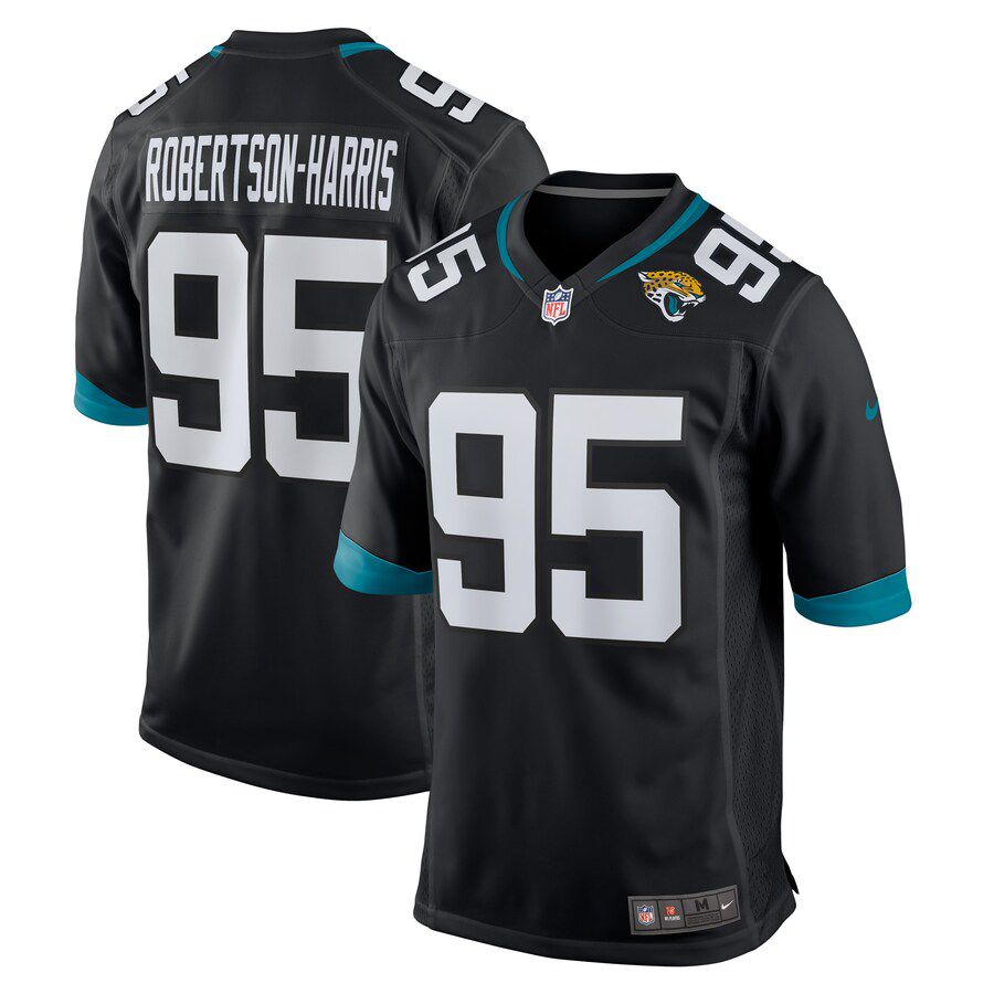 Men Jacksonville Jaguars 95 Roy Robertson-Harris Nike Black Game NFL Jersey